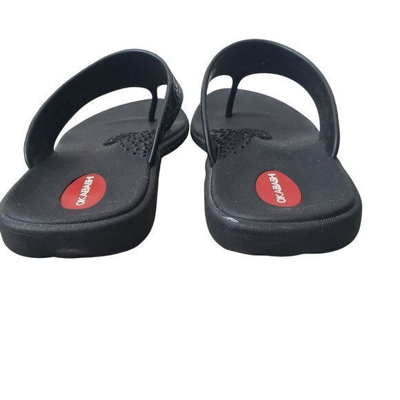 Okabashi Black Flip Flop Thong Orthopedic Sandals Arch Support Womens L Large - Picture 5 of 9